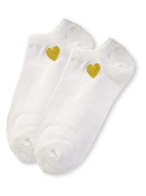Lot de 5 Socquettes Coeur Doré Côté - Kiabi