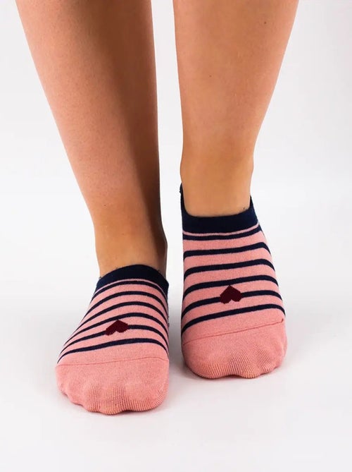 Lot de 5 Socquettes Coeur Marin - Kiabi