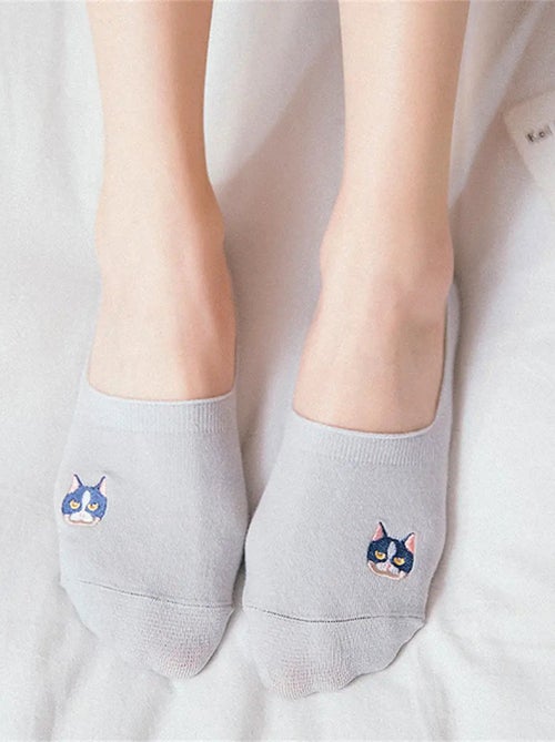 Lot de 5 Socquettes Invisibles Chat - Kiabi