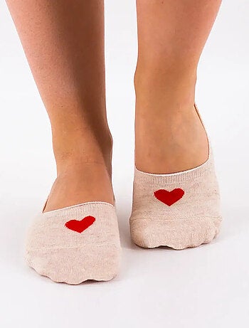 Lot de 5 Socquettes Invisibles Coeur