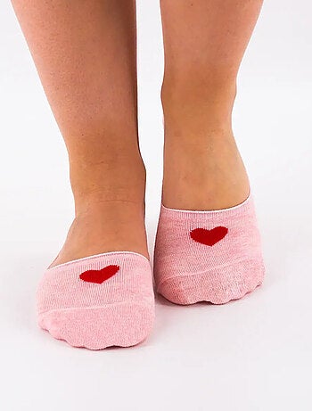 Lot de 5 Socquettes Invisibles Coeur