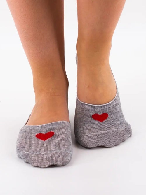 Lot de 5 Socquettes Invisibles Coeur - Kiabi