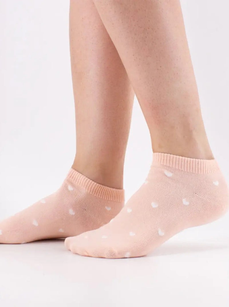 Lot de 5 Socquettes Petits Cœurs Multicolore - Kiabi