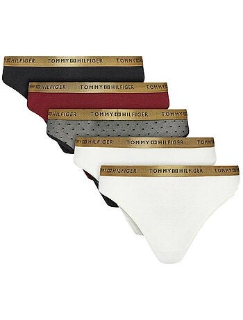 Lot de 5 Strings Femme Tommy Hilfiger Thong