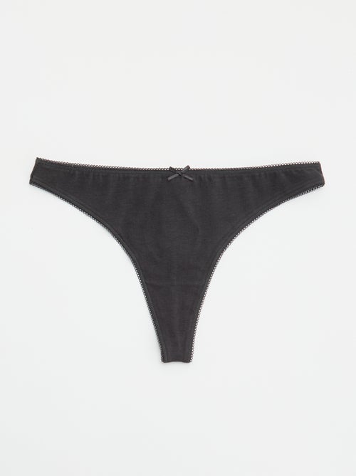 Lot de 5 tangas en coton - Kiabi Lot de 5 tangas en coton - Kiabi
