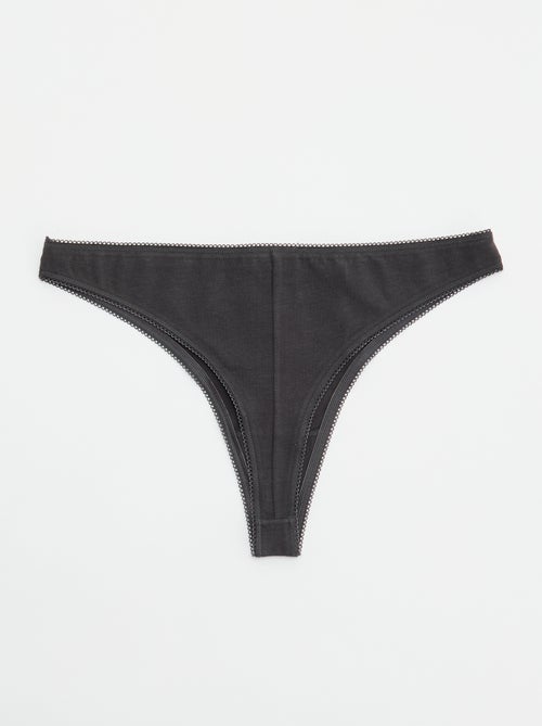 Lot de 5 tangas en coton - Kiabi Lot de 5 tangas en coton - Kiabi