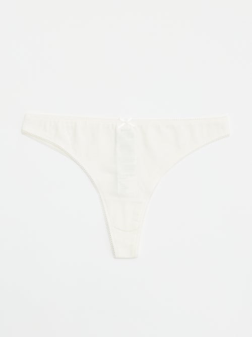 Lot de 5 tangas en coton - Kiabi Lot de 5 tangas en coton - Kiabi