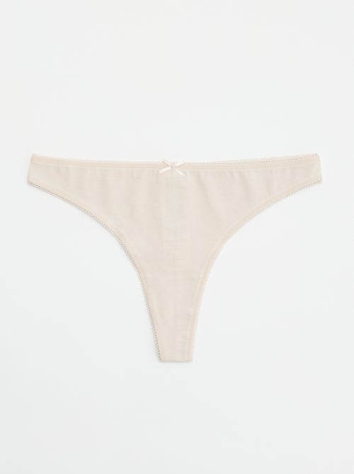 Lot de 5 tangas en coton - Kiabi Lot de 5 tangas en coton - Kiabi