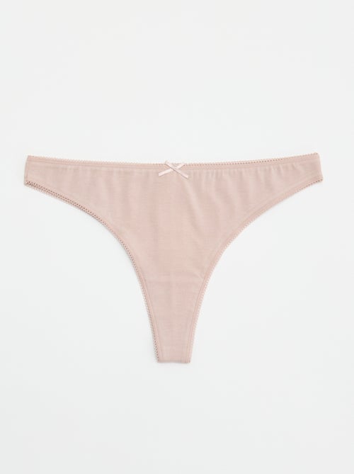 Lot de 5 tangas en coton - Kiabi Lot de 5 tangas en coton - Kiabi