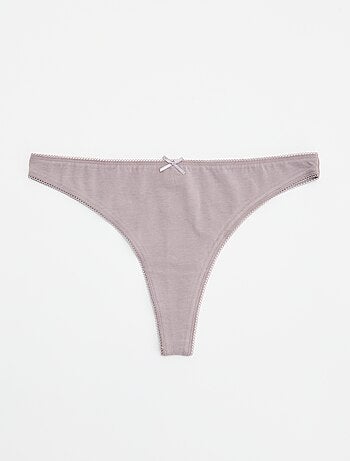 Lot de 5 tangas en coton