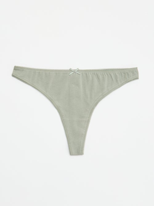 Lot de 5 tangas en coton - Kiabi Lot de 5 tangas en coton - Kiabi