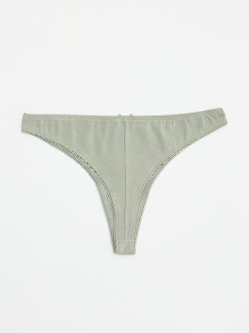 Lot de 5 tangas en coton - Kiabi Lot de 5 tangas en coton - Kiabi