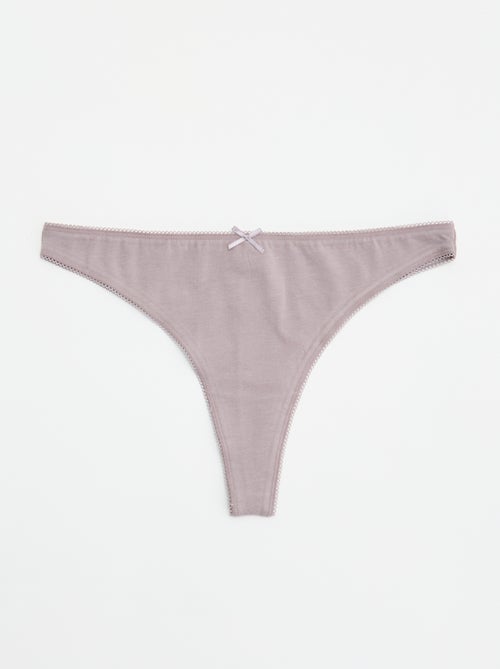 Lot de 5 tangas en coton - Kiabi Lot de 5 tangas en coton - Kiabi