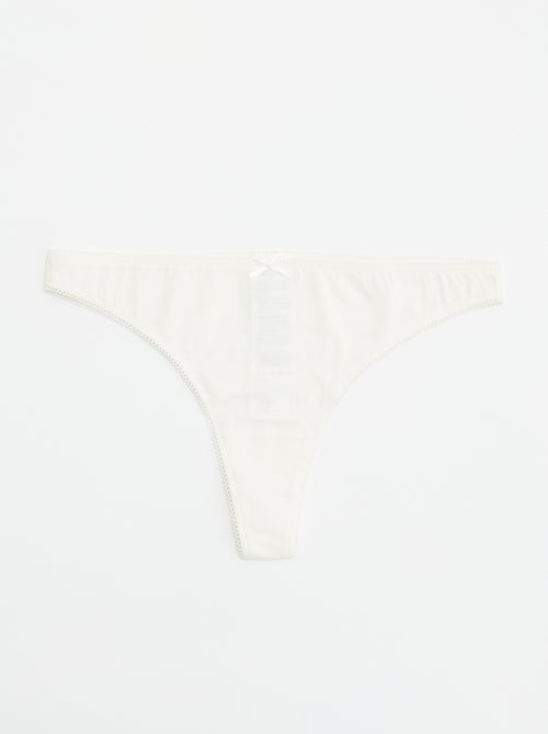 Lot de 5 tangas en coton - Kiabi Lot de 5 tangas en coton - Kiabi