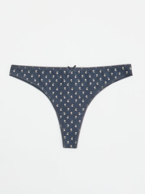 Lot de 5 tangas en coton - Kiabi Lot de 5 tangas en coton - Kiabi