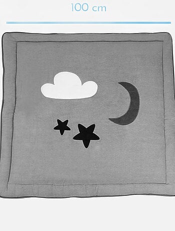 Lot de 5 tapis de jeu, de sol, d'éveil ou de parc bébé, enfant molletonnés - Monsieur Bébé