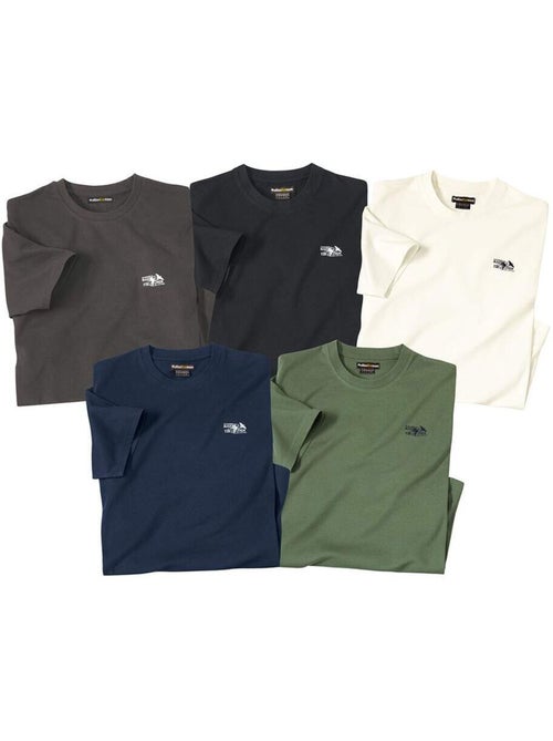 Lot de 5 Tee-Shirt Atlas ®   - ATLAS FOR MEN - Kiabi