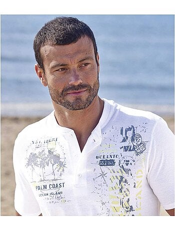 Lot de 5 tee-shirts col tunisien oceanic - atlas for men