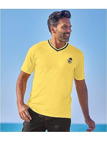 Lot de 5 tee-shirts unis col v - atlas for men