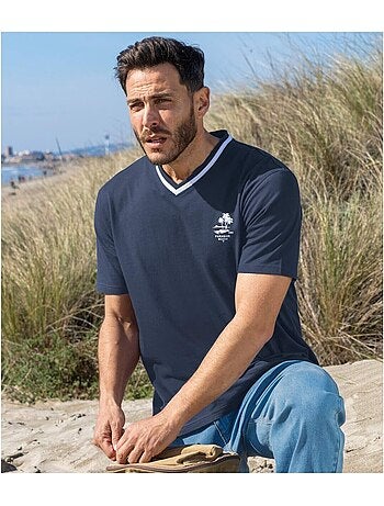 Lot de 5 tee-shirts unis col v - atlas for men