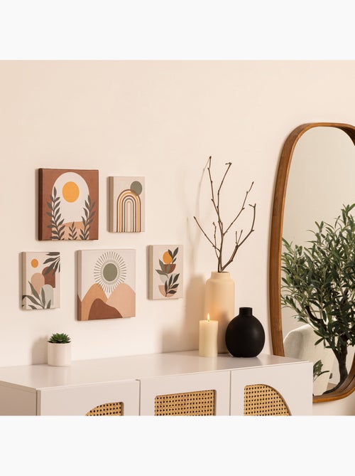 Lot de 5 toiles imprimées abstraites CYNTHIA - Kiabi