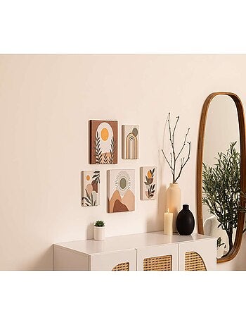 Lot de 5 toiles imprimées SOLEIL