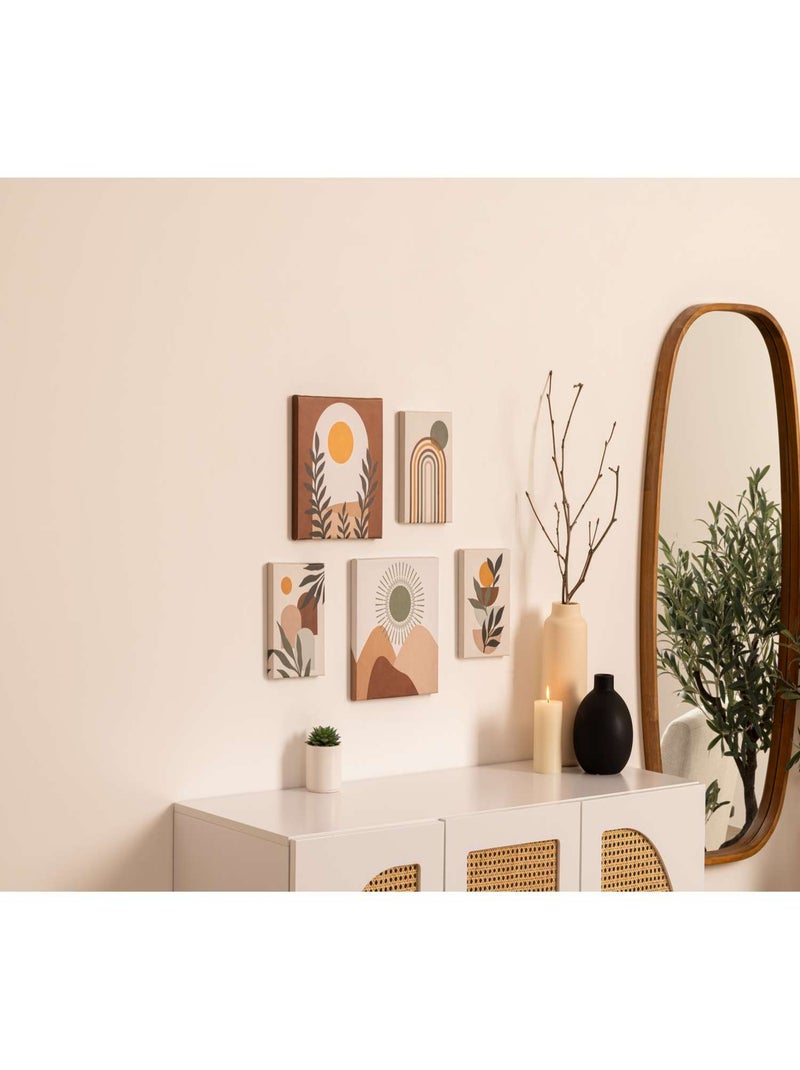 Lot de 5 toiles imprimées SOLEIL Marron - Kiabi