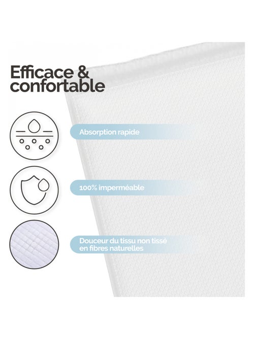 Lot de 50 alèses pour bébé jetables, imperméables - Monsieur Bébé - Kiabi