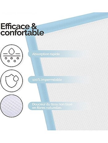 Lot de 50 alèses pour bébé jetables, imperméables - Monsieur Bébé