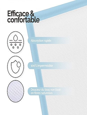 Lot de 50 alèses pour bébé jetables, imperméables - Monsieur Bébé