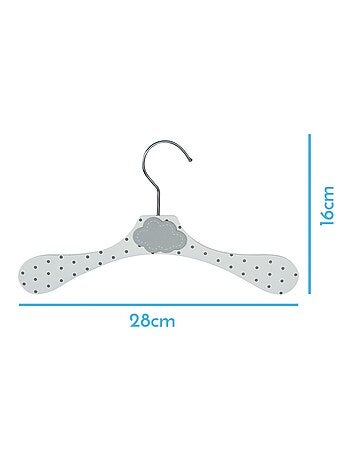 Lot de 50 cintres en bois pour bébé, enfant avec crochet pivotant - Monsieur Bébé