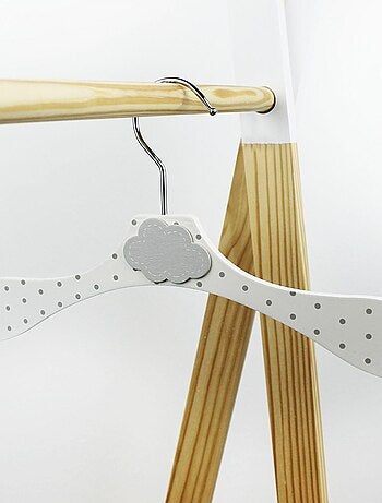 Lot de 50 cintres en bois pour bébé, enfant avec crochet pivotant - Monsieur Bébé