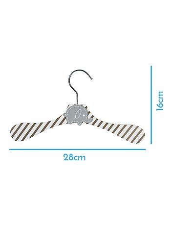 Lot de 50 cintres en bois pour bébé, enfant avec crochet pivotant - Monsieur Bébé
