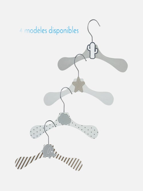 Lot de 50 cintres en bois pour bébé, enfant avec crochet pivotant  - Monsieur Bébé - Kiabi