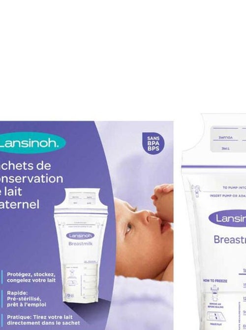 Lot de 50 sachets de conservation de lait maternel - Kiabi