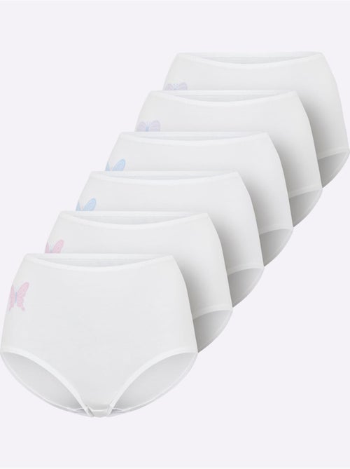 Lot de 6 - Culotte Taille Haute Jersey Fin - Taille Standard - Witt - Kiabi Lot de 6 - Culotte Taille Haute Jersey Fin - Taille Standard - Witt - Kiabi