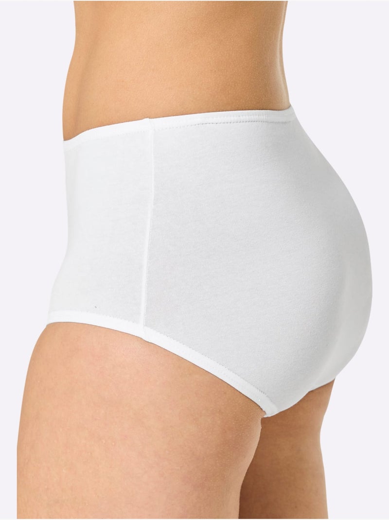 Lot de 6  - Culotte Taille Haute Jersey Fin - Taille Standard - Witt Blanc - Kiabi