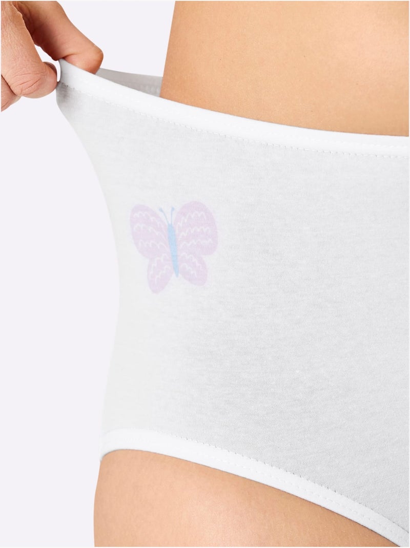 Lot de 6  - Culotte Taille Haute Jersey Fin - Taille Standard - Witt Blanc - Kiabi