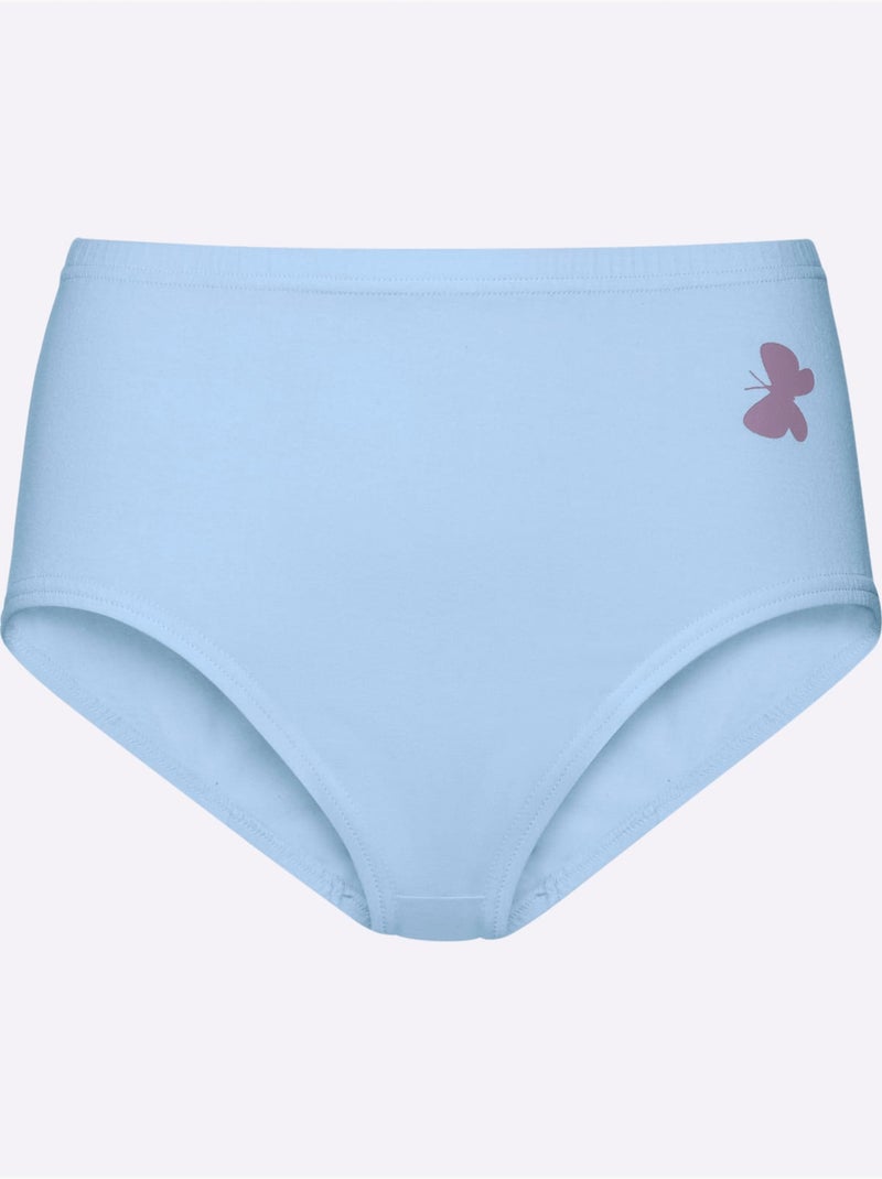 Lot de 6  - Slip Jersey Fin - Taille Standard - Witt Rose/Bleu/Vert - Kiabi