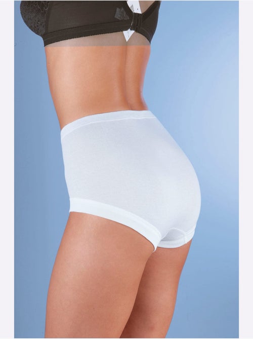 Lot de 6  - Slip Taille Haute Côtes Fines - Taille Standard - Witt - Kiabi