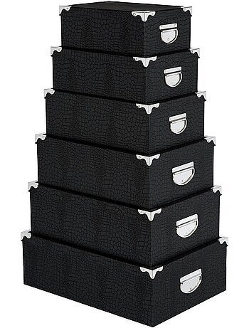 Lot de 6 boîtes de rangement en métal BOX'