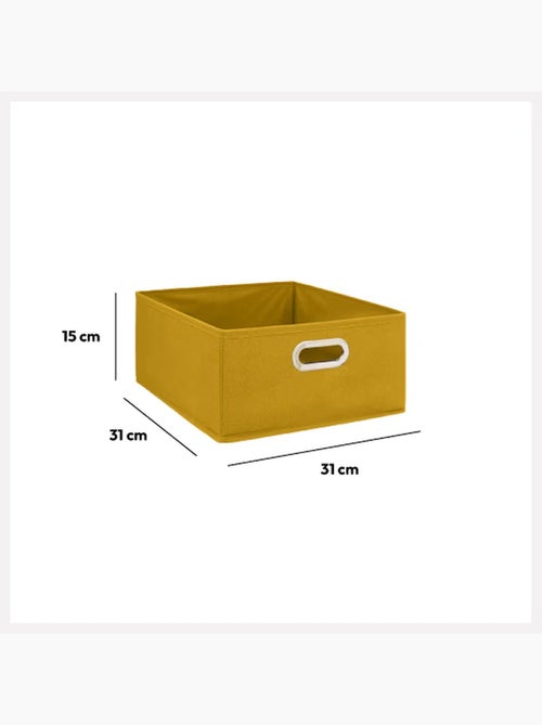 Lot de 6 boites de rangement carrées en tissu MIX'N MODUL - Kiabi