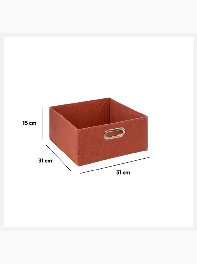 Lot de 6 boites de rangement carrées en tissu MIX'N MODUL Rouge - Kiabi