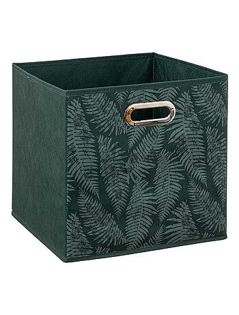 Lot de 6 boites de rangement cube en tissu à motif fougère MIX'N MODUL