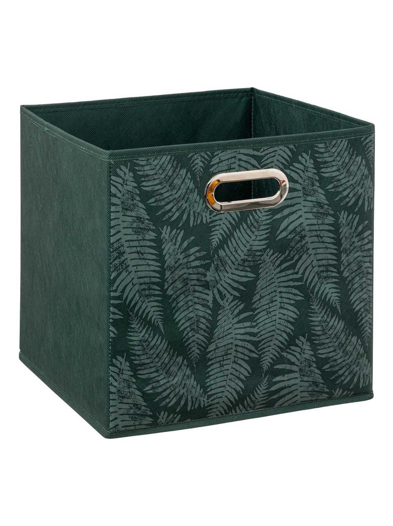 Lot de 6 boites de rangement cube en tissu à motif fougère MIX'N MODUL Vert - Kiabi