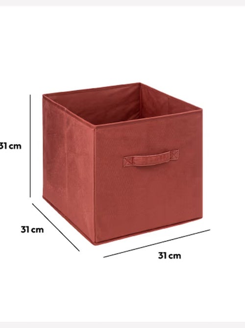 Lot de 6 boites de rangement cube en velours MIX'N MODUL - Kiabi