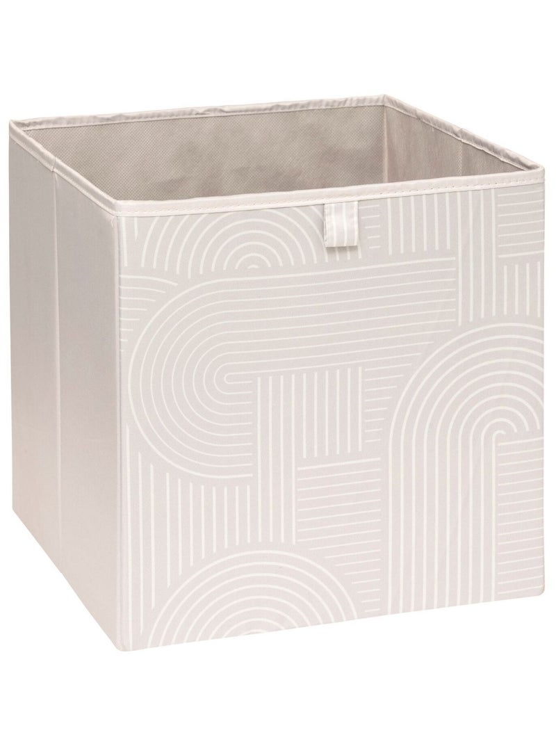 Lot de 6 boîtes de rangement cubes à motifs arches MIX'N MODUL Beige - Kiabi
