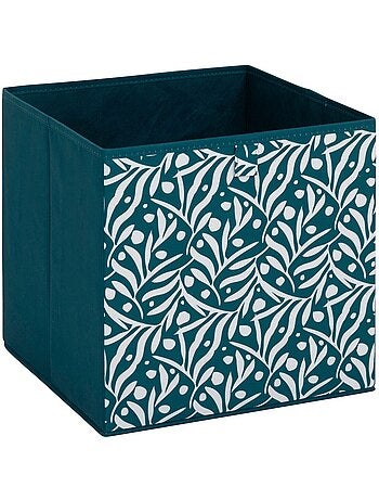 Lot de 6 boites de rangement cubes à motifs olivier MIX'N MODUL