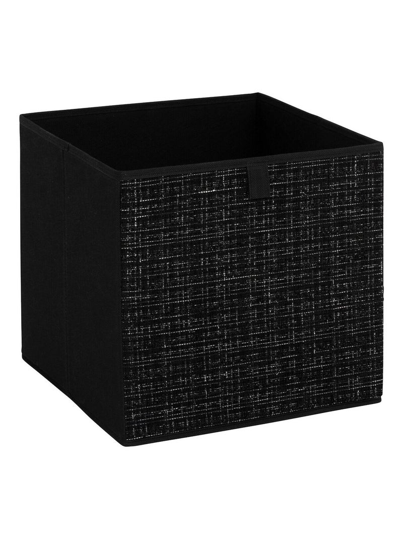 Lot de 6 boites de rangement cubes en tweed MIX'N MODUL Noir - Kiabi