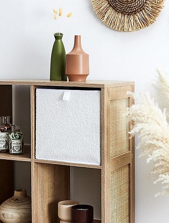 Lot de 6 boites de rangement cubes pliants en bouclette